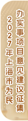 2027年上海市为民办实事项目意见建议征集